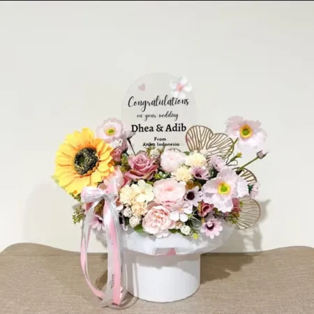 Bloom Box Akrilik Ucapan Wedding Kaimana