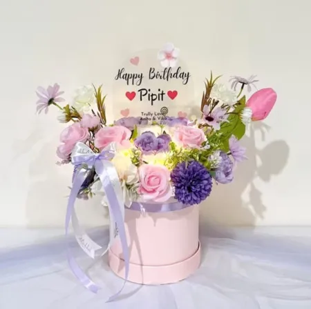 Bloom Box Akrilik Ucapan Ulang Tahun Kaimana